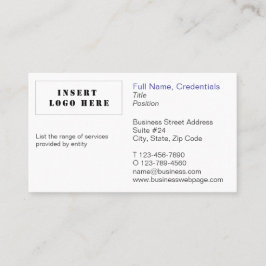 Detaillierte Geschäftsprozesse und Unternehmenslös Visitenkarte