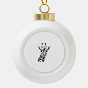 Detaillierte Giraffe Face Africa Keramik Kugel-Ornament