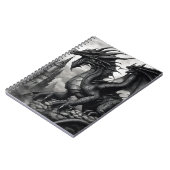 Detaillierte Gotische Drachenkunst Notizblock (Linke Seite)