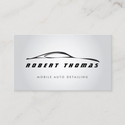 DETAILLIERTE GRAY-AUTO, AUTO-REPARATURKARTE VISITENKARTE (Vorderseite)