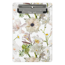 Detaillierte handgezeichnete Blume - blühender Gar Mini Klemmbrett