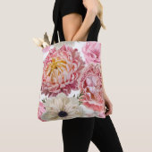 Detaillierte handgezeichnete Gartengarten-Blume. Tasche (Von Nahem)