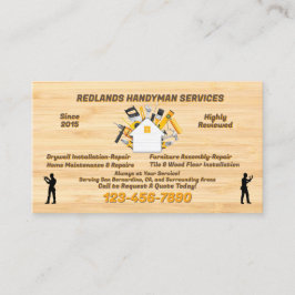 Detaillierte Handyman-Promo anpassen Visitenkarte