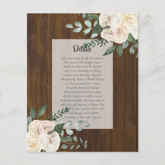 DETAILLIERTE HAUSHALTSVERANSTALTUNGEN - Weiße Rose Flyer (Vorne)