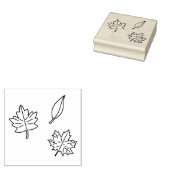 Detaillierte Herbstlaube Art Briefmarke Gummistempel (Stempel)