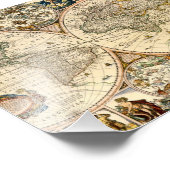 Detaillierte historische Karte Fotodruck (Ecke)