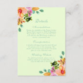 Detaillierte Hochzeit mit dem QR-Code für helles W Begleitkarte (Vorderseite)