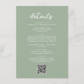 Detaillierte Hochzeitsangabe für QR-Code mit einfa Begleitkarte (Vorderseite)