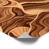 Detaillierte Holztexturmuster Poster (Ecke)