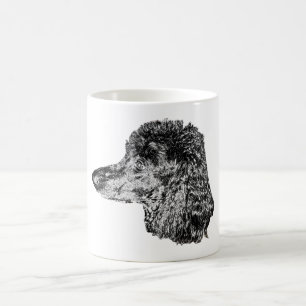 Detaillierte Hundporträt-Tasse - Schwarz-Weiß-Stil Kaffeetasse