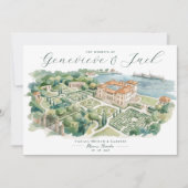 Detaillierte illustrierte Hochzeitsprogramm-Übersi (Vorderseite)