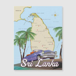 Detaillierte Illustrierte Karte Sri Lankas