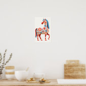 Detaillierte Informationen zu Dala Horse Art #5 Poster (Küche)