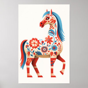 Detaillierte Informationen zu Dala Horse Art #5 Poster