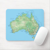 Detaillierte Karte Australiens Mousepad (Mit Mouse)