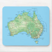 Detaillierte Karte Australiens Mousepad (Vorne)