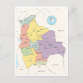 Detaillierte Karte Boliviens (Vorderseite)