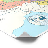 Detaillierte Karte der China Poster (Ecke)