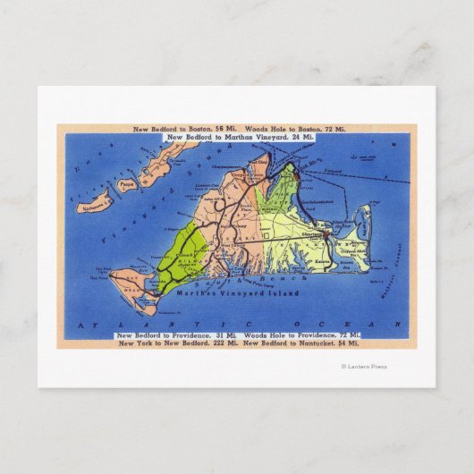 Detaillierte Karte der Insel (Vorderseite)