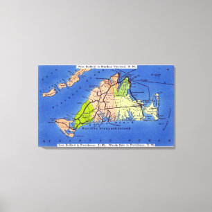 Detaillierte Karte der Insel Leinwanddruck