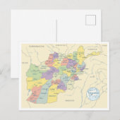 Detaillierte Karte der Regionen Afghanistans (Vorne/Hinten)