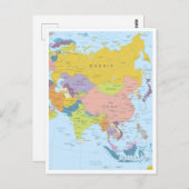 Detaillierte Karte des asiatischen Kontinents (Vorne/Hinten)