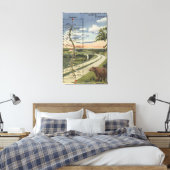 Detaillierte Karte des "Dream Highway" Leinwanddruck (Insitu (Schlafzimmer))