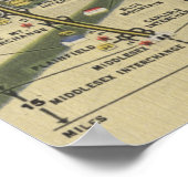 Detaillierte Karte des "Dream Highway" Poster (Ecke)