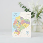 Detaillierte Karte Ecuadors (Stehend Vorderseite)