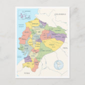 Detaillierte Karte Ecuadors (Vorderseite)