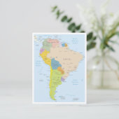 Detaillierte Karte Südamerikas Kontinent (Stehend Vorderseite)