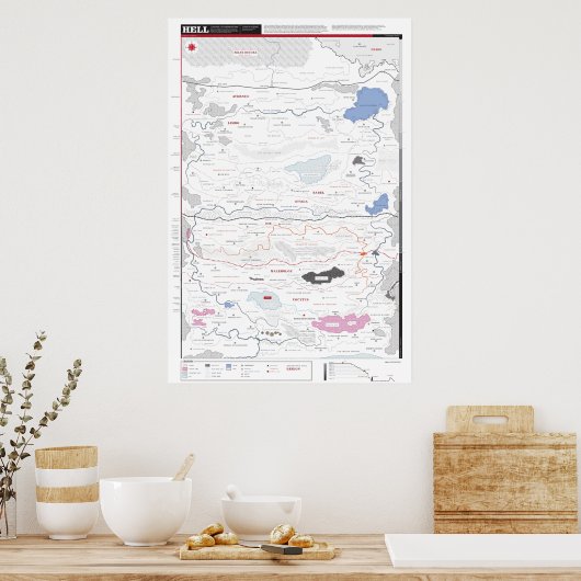 Detaillierte Karte von Hell Poster (Küche)
