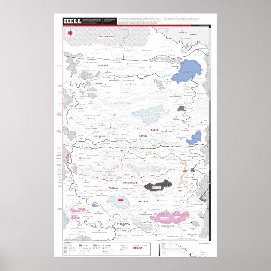 Detaillierte Karte von Hell Poster (Vorne)