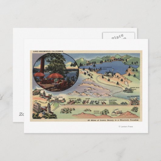 Detaillierte Karte von LA bis zum See (Vorne/Hinten)