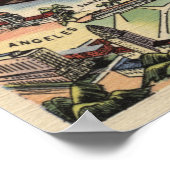 Detaillierte Karte von LA bis zum See Poster (Ecke)