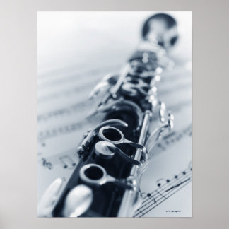 Detaillierte Klarinette Poster