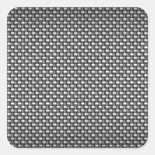 Detaillierte Kohlenstofffaser texturiert Quadratischer Aufkleber (Vorderseite)