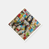 Detaillierte Kreuzworträtsel sind die perfekte Pup Serviette (Ecke)