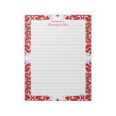 Detaillierte Lieben - Red Lined Notepad Notizblock (Rotiert)