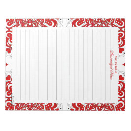 Detaillierte Lieben - Red Lined Notepad Notizblock