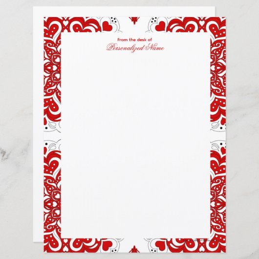 Detaillierte Lieben - Rotes, unausgearbeitetes Bla (Vorne/Hinten)