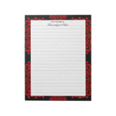 Detaillierte Lieben - Schwarz-Liner-Notepad Notizblock (Rotiert)