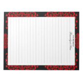 Detaillierte Lieben - Schwarz-Liner-Notepad Notizblock (Vorderseite)