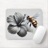Detaillierte Makroansicht einer Honigbiene Mousepad (Mit Mouse)
