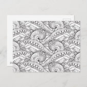 Detaillierte Musterpatrone Postkarte (Vorne/Hinten)