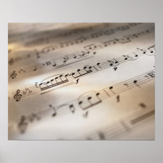 Detaillierte Noten Poster