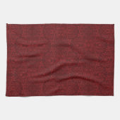 Detaillierte rote Blumenwallpaper Geschirrtuch (Horizontal)