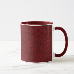 Detaillierte rote Blumenwallpaper Tasse