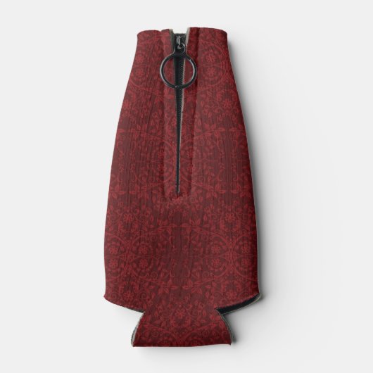 Detaillierte Rote Flora-Tapete Flaschenkühler (Rückseite)