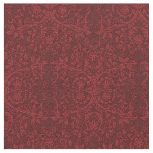 Detaillierte Rote Flora-Tapete Stoff (Nahaufnahme)